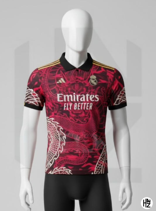Real Madrid Black/Red Dragon Jersey